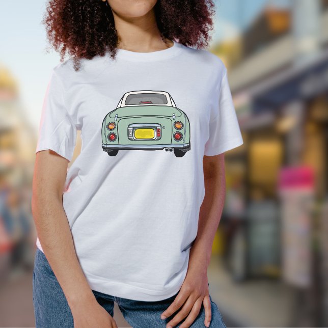 Figarations Cute Emerald Green Figaro Car Graphic T-Shirt (Fun green figaro t-shirt just for you)