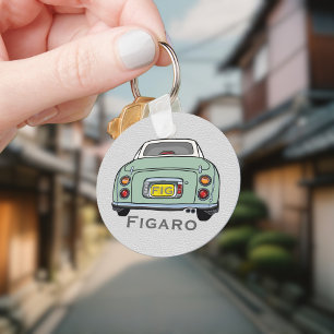 Figarations Cute Emerald Green Figaro Car Name Key Ring