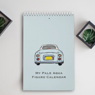 Figarations Cute Pale Aqua Figaro Car Calendar
