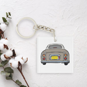 Figarations Cute Topaz Mist Figaro Car Square Key Ring