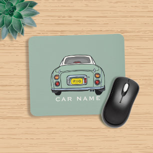 Figarations Emerald Green Figaro Car Name Monogram Mouse Mat