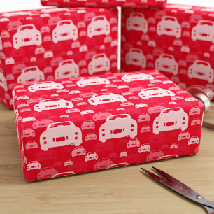 Figarations Figaro Car Pattern Red Wrapping Paper