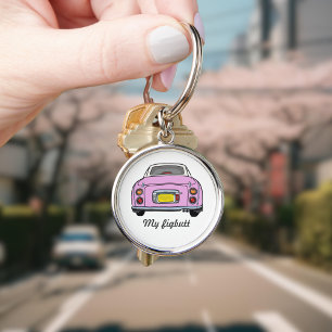 Figarations Funny Pink Figaro Car Driver Name Key Ring