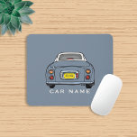 Figarations Lapis Grey Figaro Car Monogram Name Mouse Mat<br><div class="desc">Add your car name and initials to this Lapis Grey Figaro Mousepad</div>