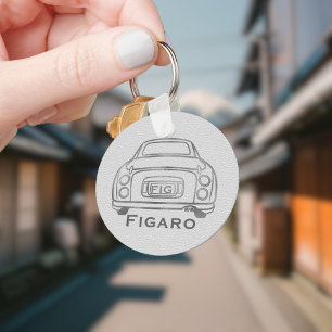 Figarations Monogram Figaro Car Driver Name Key Ring