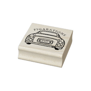 Figarations Monoline Figaro Car Name Rubber Stamp