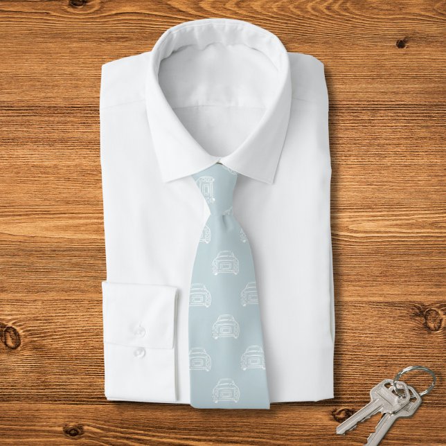 Figarations Monoline Pale Aqua Figaro Car Tie (A fun figgy pattern tie for the Pal Aqua figaro owner)