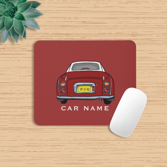 Figarations Name Cute Red Figaro Car Monogram Mouse Mat (Love red figaros and need a mouse mat? Add your name to this one!)