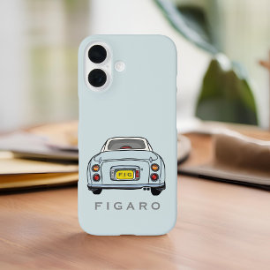 Figarations Name Pale Aqua Figaro Car Monogram iPhone 16 Case