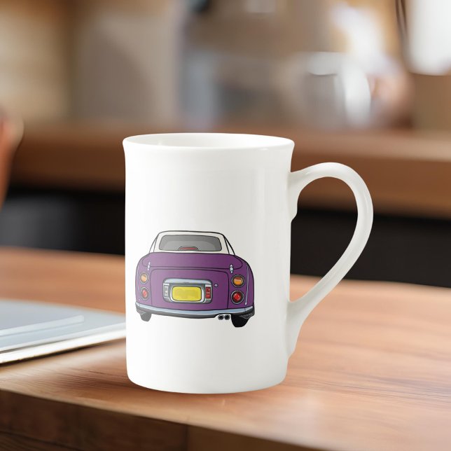 Figarations Name Purple Figaro Car Bone China Mug (How do you like your tea (or coffee) in a morning? I like mine with a fig. )