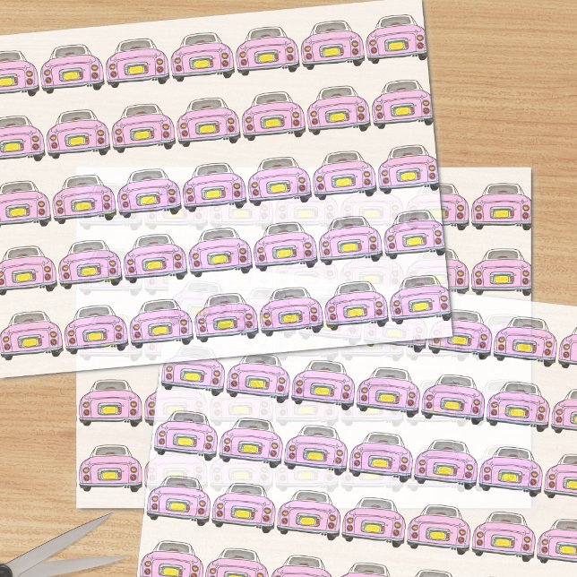 Figarations Pink Figaro Car Pattern Tissue Paper (Pink Figaro Car Tissue Paper just for you)