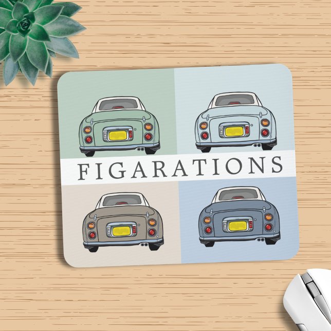 Figarations Seasons of Figaro Cars Mouse Mat (Love figaros and need a mouse mat? Add your name to this one!)