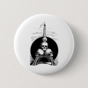 Figaro. An Eiffel Tower for the Cemetery 6 Cm Round Badge