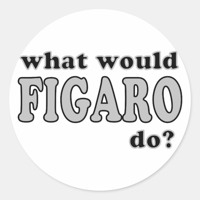 Figaro Classic Round Sticker (Front)