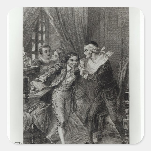 Figaro Square Sticker (Front)