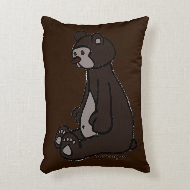 figdewdrop Bear Accent Pillow (Front(Vertical))
