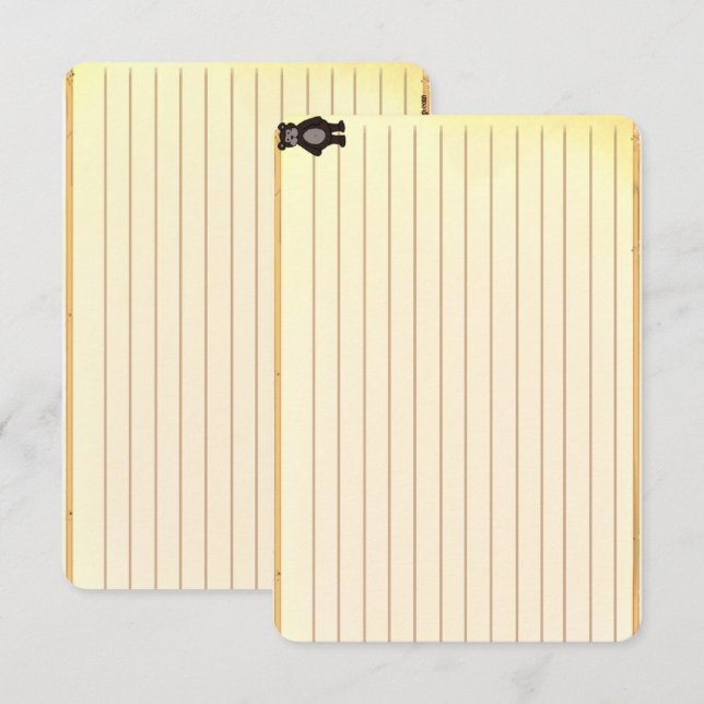 Figdewdrop Bear recipe notecards (Front/Back)