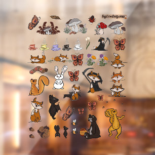 figdewdrop characters cut-out inside window cling