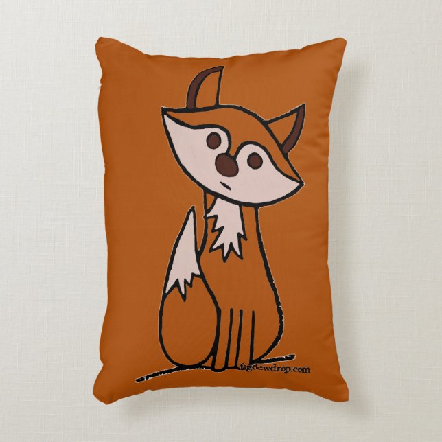 figdewdrop Fig the Fox Accent Pillow (Front(Vertical))