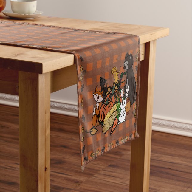 figdewdrop's Fall gingham Table Runner (In Situ)