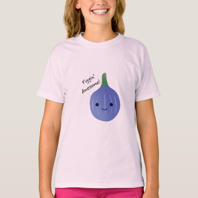 Figgin Awesome Cute Kawaii Fig T-Shirt (Front)