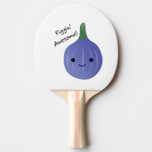 figgin Awesome Fig Pun Ping Pong Paddle