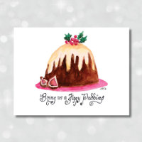 Figgy Pudding Recipe Cute Hand-Drawn Christmas
