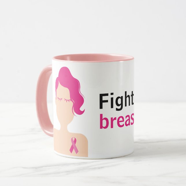Fight against breast cancer mug (Front Left)