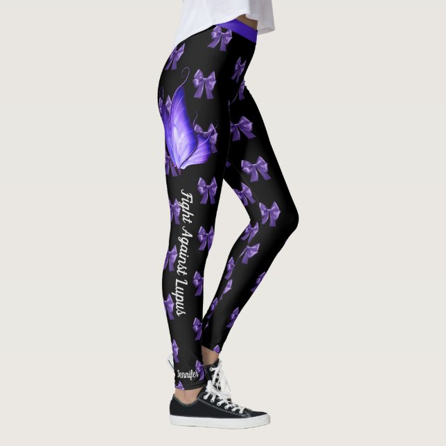 Fight Against Lupus Custom Text Women's Leggings (Right)
