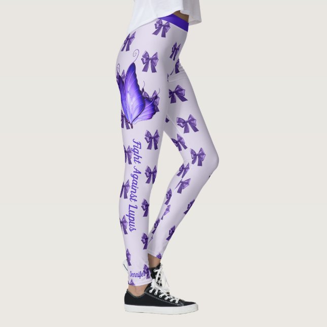 Fight Against Lupus Custom Text Women's Leggings (Right)
