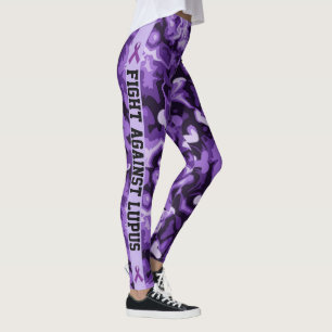 Fight Against Lupus Purple Camo Women's Leggings