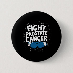 Fight Against Prostate Cancer Awareness Blue Ribbo 6 Cm Round Badge
