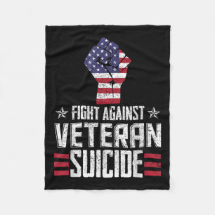 Fight Against Veteran Suicide Awareness Day Fleece Blanket