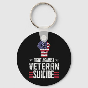 Fight Against Veteran Suicide Awareness Day Key Ring