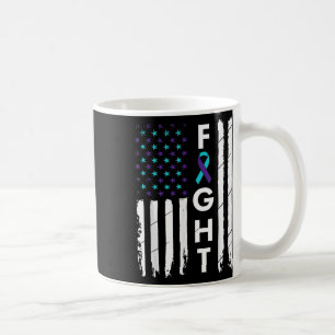 Fight American Flag Ribbon Suicide Prevention Awar Coffee Mug