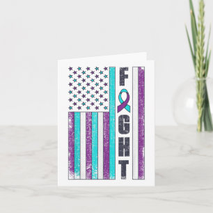 Fight American Flag Suicide Prevention Awareness 4 Card
