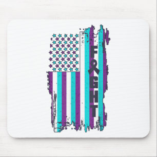 Fight American Flag Suicide Prevention Awareness 4 Mouse Mat