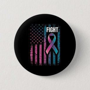 Fight American Flag Suicide Prevention Awareness 6 Cm Round Badge