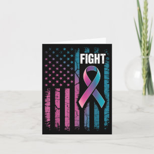 Fight American Flag Suicide Prevention Awareness  Card