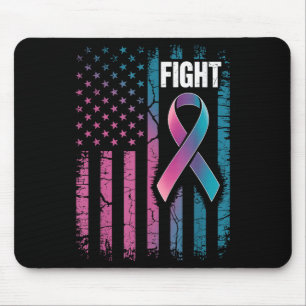 Fight American Flag Suicide Prevention Awareness  Mouse Mat