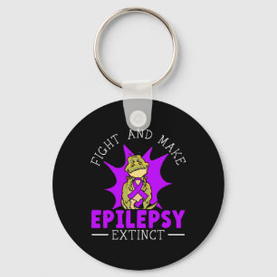 Fight And Make Epilepsy Extinct Epilepsy Awareness Key Ring