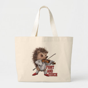 fight and touch large tote bag