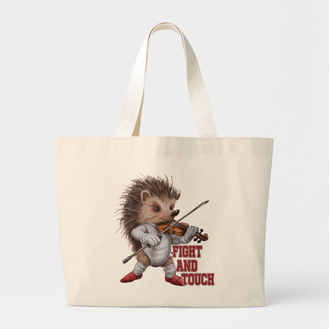fight and touch large tote bag (Front)