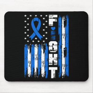 Fight Ataxia Awareness Patriotic USA American Flag Mouse Mat