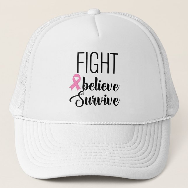 Fight & Believe Cancer Hat (Front)