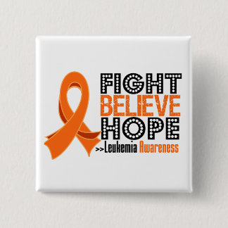 Fight Believe Hope - Leukemia 15 Cm Square Badge