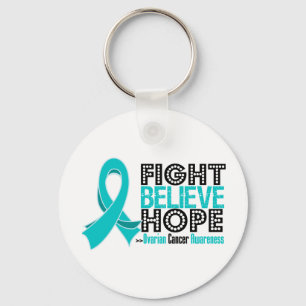 Fight Believe Hope - Ovarian Cancer Key Ring