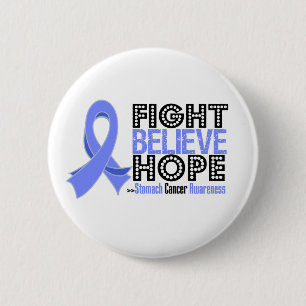 Fight Believe Hope - Stomach Cancer 6 Cm Round Badge