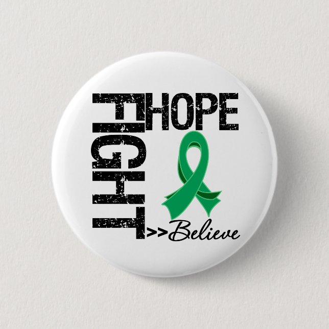 Fight Believe Hope v2 Liver Cancer 6 Cm Round Badge (Front)