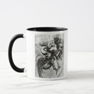 Fight between a Dragon and a Lion Mug
